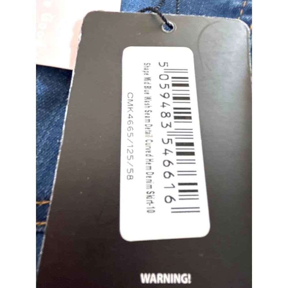 Prettylittlething Womens Jean Skirt Size 10 NWT - Picture 5 of 7